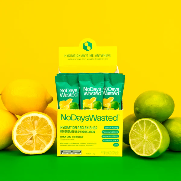 Hydration replenisher Lemon Lime – 15 pack No Days Wasted