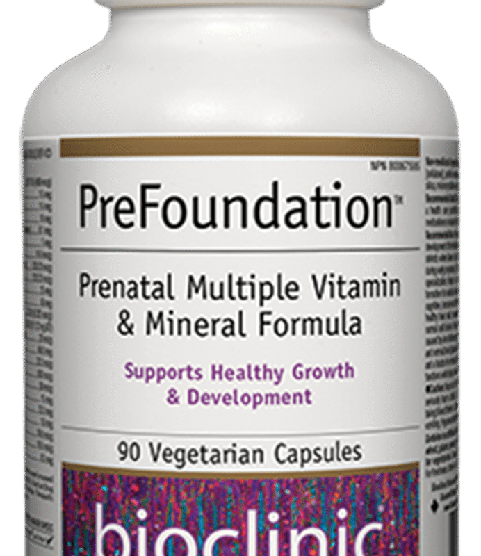 PreFoundation Prenatal Multi Vitamin and Mineral 90 Caps Bioclinic Naturals